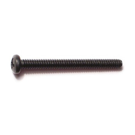 Midwest Fastener #6-32 x 1-1/2 in Phillips Pan Machine Screw, Black Oxide Steel, 20 PK 33146